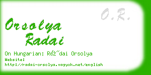 orsolya radai business card